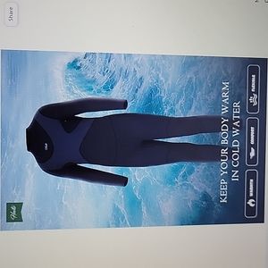 Hevto full wetsuit black gray Kid Youth sz 10 3mm Neoprene Long slv Youth 10 New